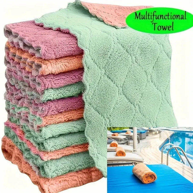 Microfiber Kitchen Cloths — Light Gray Set