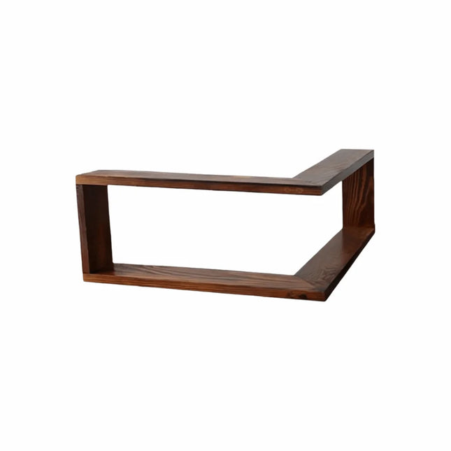 Bamboo Corner Floating Wall Shelf