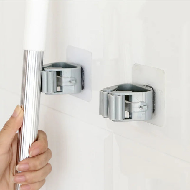 Adhesive Mop & Broom Wall Hooks