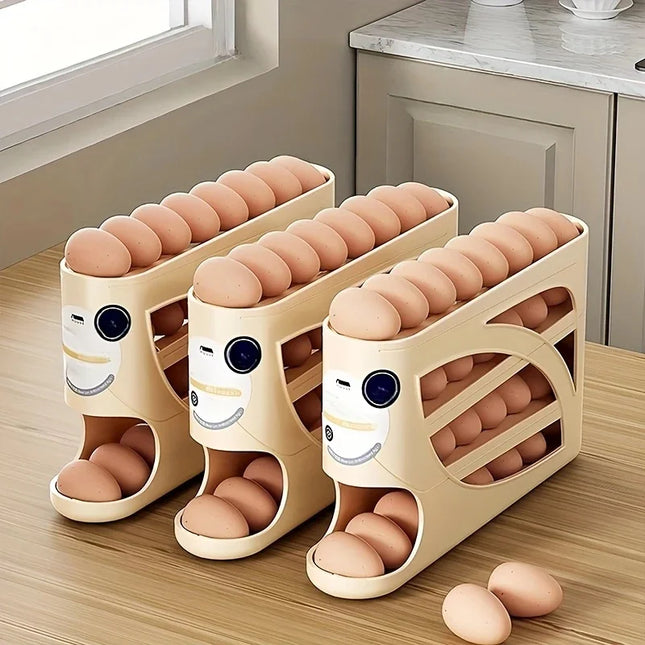 3-Tier Rolling Egg Organizer for the Fridge (24 Eggs)