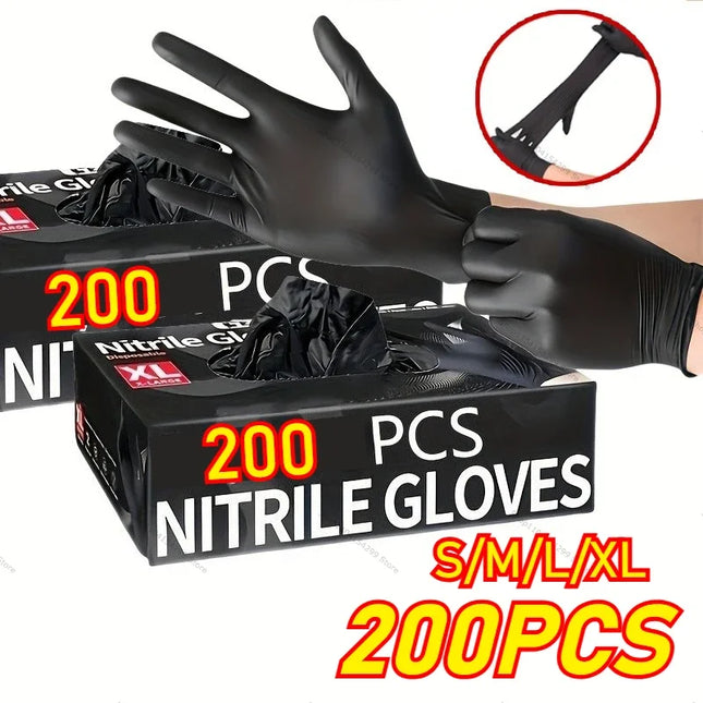 Black Nitrile Gloves — Powder-Free & Latex-Free