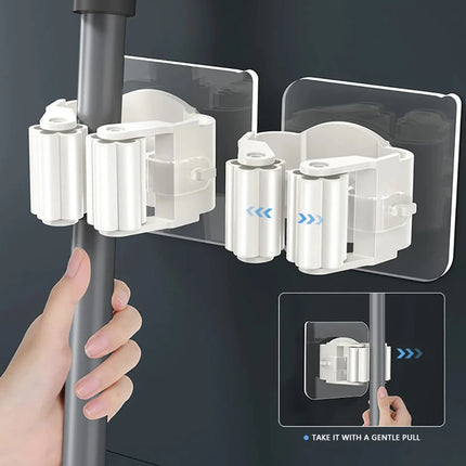 Adhesive Mop & Broom Wall Hooks